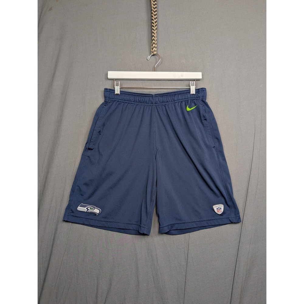 Seattle Seahawks Nike‎ NFL On Field Dri-Fit Practice Shorts Men's S  Navy Green